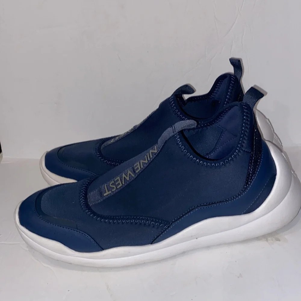 Nine West Navy and White Slip-on Sneakers - Picture 2 of 8
